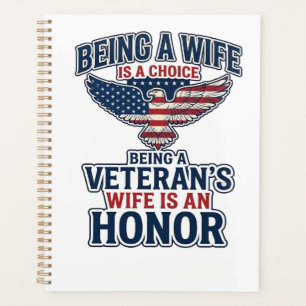 Agenda Camiseta Águila Patriótica Honor Esposa de Veteran