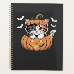 Agenda Camiseta clásica de gatito de Halloween lindo en u