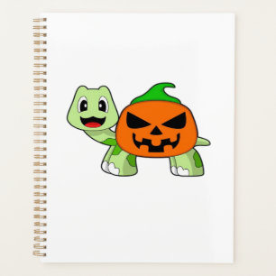 Agenda Camiseta clásica de Halloween de tortuga y calabaz