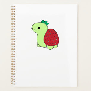 Agenda Camiseta clásica de tortuga de fresa sonrojada ver