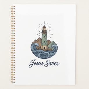 Agenda Camiseta Cristiana Faro Vintage Jesús Salva_1