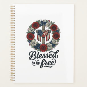 Agenda Camiseta Cruz Floral Patriótica Bendecida Para Est