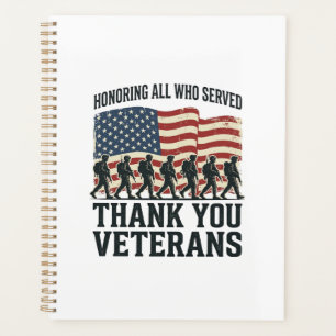 Agenda Camiseta de bandera militar patriótica de Veterano