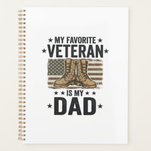 Agenda Camiseta de Botas de Combate Patrióticas para Papá