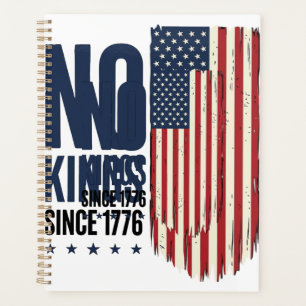 Agenda Camiseta de diseño de bandera patriótica sin reyes
