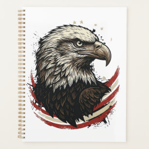 Agenda Camiseta de diseño de grabado patriótico águila ca