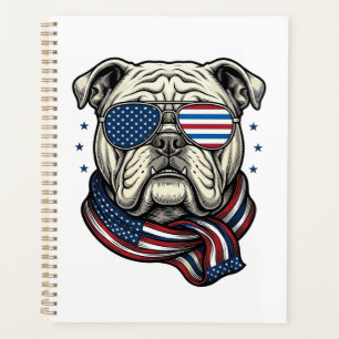 Agenda Camiseta de diseño de grabado vintage de bulldog p