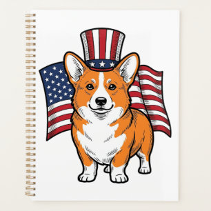 Agenda Camiseta de diseño de grabado vintage de Corgi pat