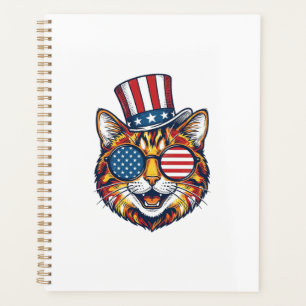 Agenda Camiseta de diseño de grabado vintage de gato patr
