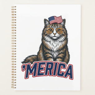 Agenda Camiseta de diseño de grabado vintage de gato patr