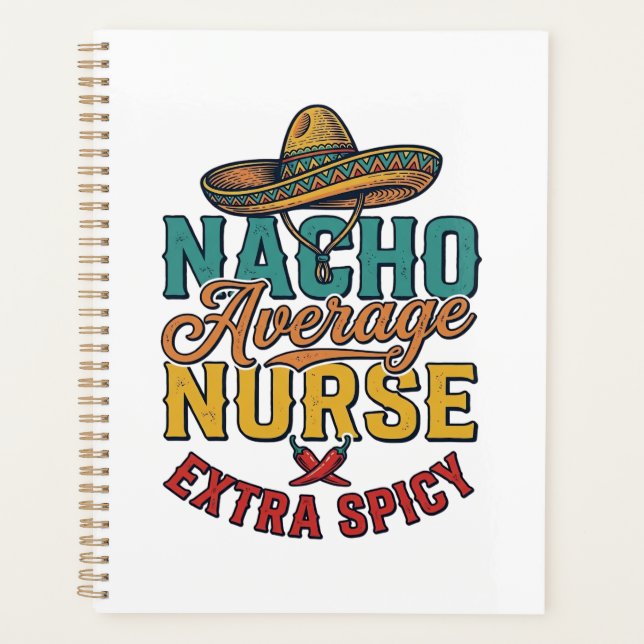 Agenda Camiseta de enfermera divertida Nacho Average Nurs (Anverso)