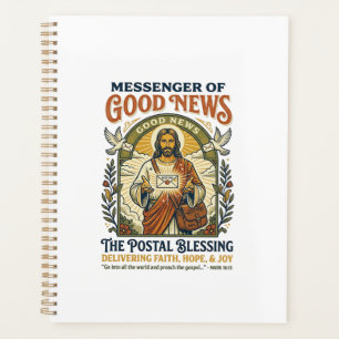 Agenda Camiseta de entrega de trabajador postal de Jesús