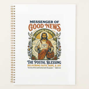 Agenda Camiseta de entrega de trabajador postal de Jesús