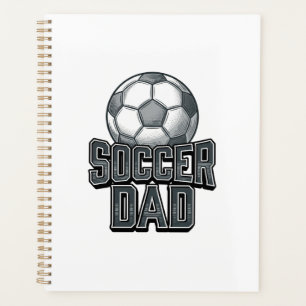 Agenda Camiseta de grabado en negrita para papá de fútbol