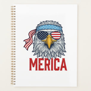 Agenda Camiseta de grabado vintage águila patriótica Meri