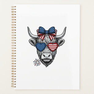 Agenda Camiseta de grabado vintage de vaca de las Highlan