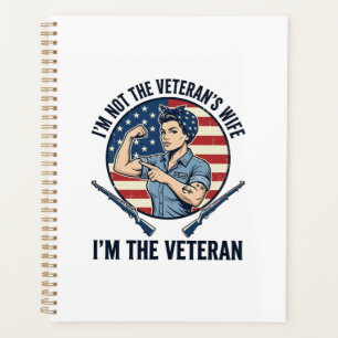 Agenda Camiseta de grabado vintage patriota veterana muje