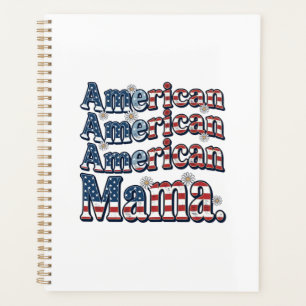 Agenda Camiseta de grabado vintage patriótica American Ma