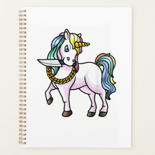 Agenda Camiseta de mujer chicas unicornio con cuchillo