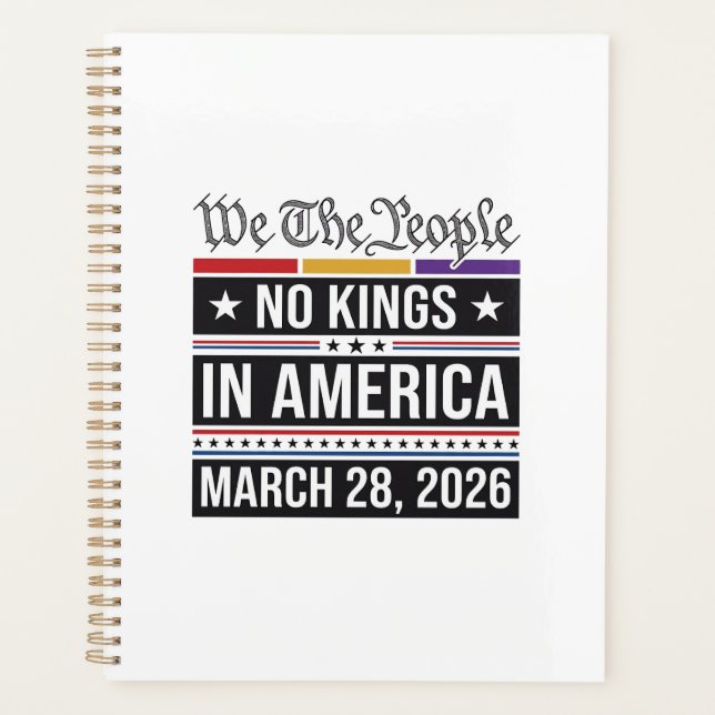 Agenda Camiseta de protesta patriótica Sin reyes en Améri (Anverso)