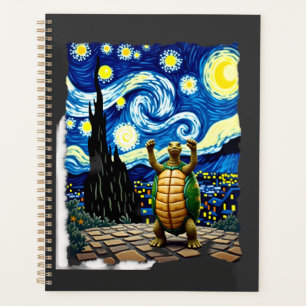 Agenda Camiseta de Tortuga Artística Tortuga de la Noche 