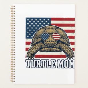 Agenda Camiseta de Tortuga Patriótica Vintage Diseño de C