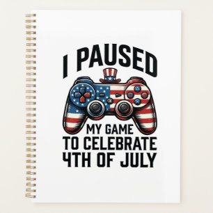 Agenda Camiseta de videojuegos patriota del 4 de julio pa