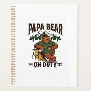 Agenda Camiseta del Día del Padre Papá Oso de Servicio Di