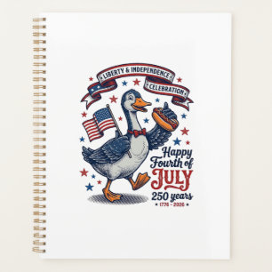 Agenda Camiseta Diseño de Ganso del Cuatro de Julio Vinta