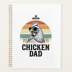 Agenda Camiseta divertida de papá de pollo puesta del sol