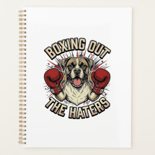 Agenda Camiseta divertida de perro boxeador boxeando a lo