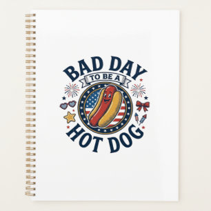 Agenda Camiseta Divertida Día Malo Hot Dog Patriótico 4 d