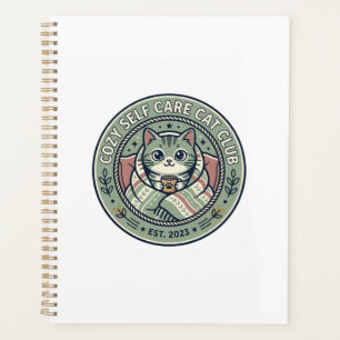 Agenda Camiseta gráfica de gato de autocuidado acogedor -