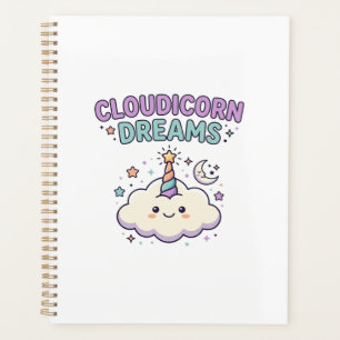 Agenda Camiseta gráfica de moda Unicorn Cloudicorn Dreams