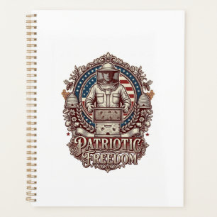 Agenda Camiseta gráfica vectorial de apicultor patriota