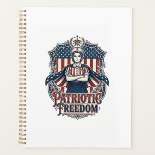 Agenda Camiseta gráfica vectorial de enfermera patriótica