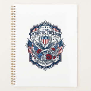 Agenda Camiseta gráfica vectorial de florista patriota_1