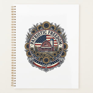 Agenda Camiseta gráfica vectorial de granja de girasoles