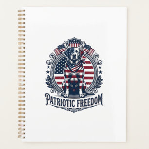 Agenda Camiseta gráfica vectorial de Labrador patriótico_