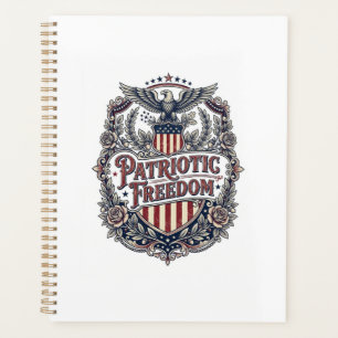 Agenda Camiseta gráfica vectorial vintage floral patrióti