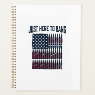 Agenda Camiseta gráfica vintage divertida bandera de bala