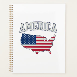 Agenda Camiseta Gráfica Vintage Patriótica Mapa Bandera d