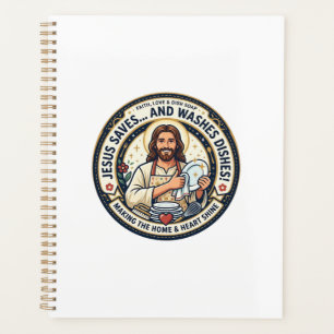Agenda Camiseta Humor Tareas de Lavandería Jesús Gráfica 