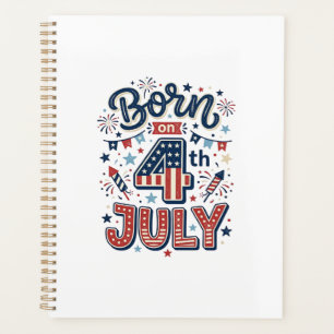 Agenda Camiseta infantil patriótica Nacido el 4 de julio