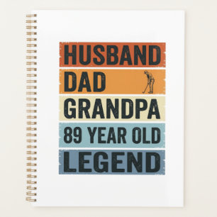 Agenda Camiseta Leyenda de Abuelo Papá Esposo de 89 Años_