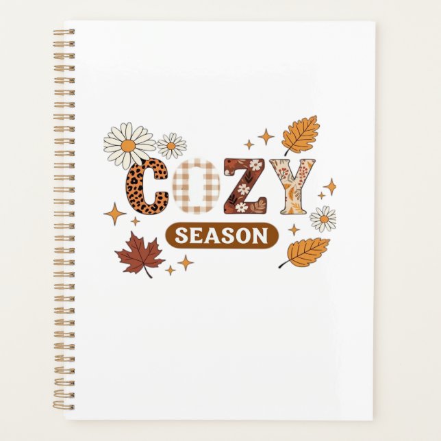 Agenda Camiseta oversized de temporada acogedora (Anverso)