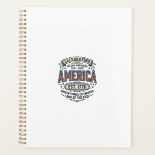Agenda Camiseta Patriótica Vintage Aniversario 250 de Amé