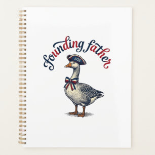 Agenda Camiseta Patriótica Vintage Padre Fundador Ganso D