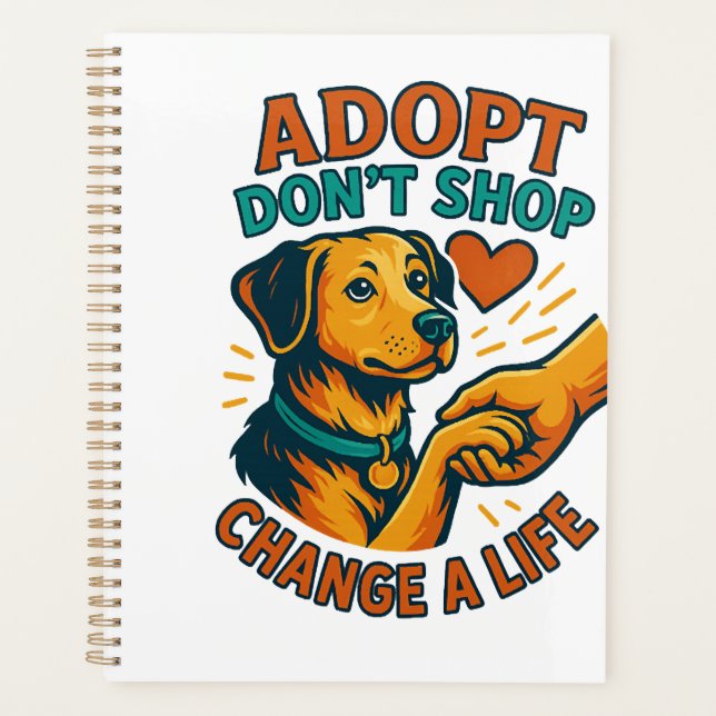 Agenda Camiseta Pet Adopt Love (Anverso)