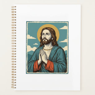 Agenda Camiseta religiosa vintage de Salvador orando Dise